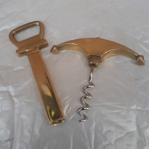 Brass vintage anchor corkscrew - brass,
