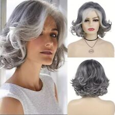 Ladies Curly Wigs Synthetic Wig Daily Grey Natural Women Short Wavy Wigs Cosplay