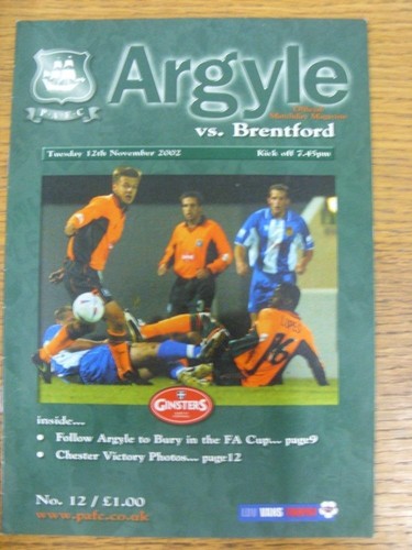 2002 plymouth argyle v - 12/11/2002,