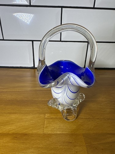 Vintage murano style blue - vintage,