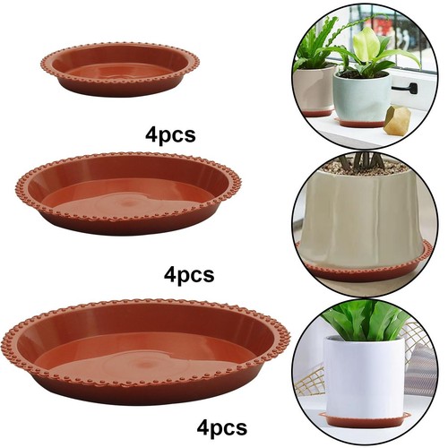 12x round plastic plant pot - 12x,