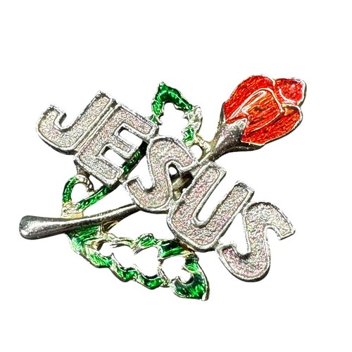 Vintage jesus brooch - jesus,