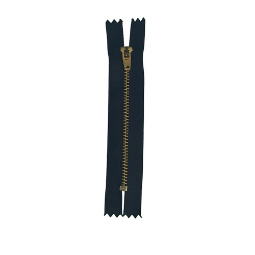 Metal jeans zips black - #4,
