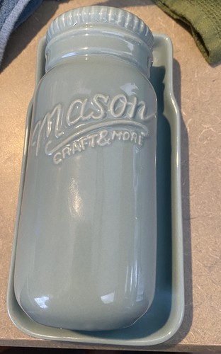 Mason jar butter dish covered - mason,