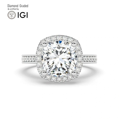 Cushion diamond engagement - diamond,