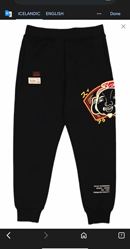 Evisu evergreen black graphic - evergreen,
