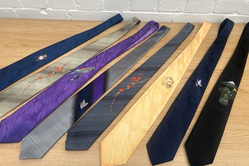 Hand painted neck tie bundle - painted,