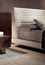 Minotti Roger Bed Emperor Size Large (200x200) Grey Fabric