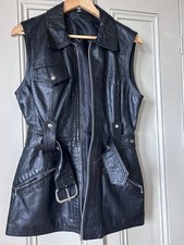 Vintage 70s 80s Leather Gilet