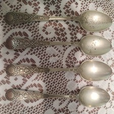 Set of 4 Antique Silver EPNS
