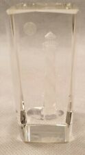 Tall Laser Etched Ornament Paperweight featuring Lighthouse Design 5" Tall
