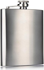 Hip Flask 7oZ Stainless Steel Pocket Drink Whisky Vodka Flasks Alcohol Steel UK
