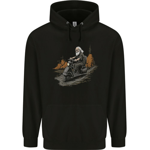 Old school scooter rider - old,