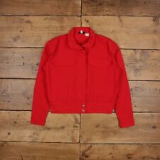 Vintage Danielle Jordanne Workwear Jacket M 80s Cropped Shoulder Pads Red
