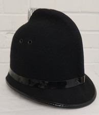 POLICE BOBBY HELMET EX - Size 59cm , Hat Black Genuine Issue British 