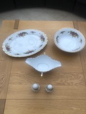 HARMONY FAMILY HAND PAINTED FINE PORCELAIN Platter Bowl Gravy Boat Salt Pepper