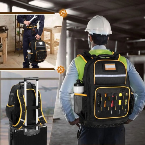 Multiple pockets tool backpack - multiple,