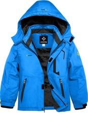 Boys Winter Ski Jacket  Mountain Waterproof  Windproof Fleece Blue 8 years
