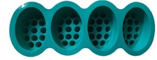  4-Cavity Massage Brush Mold Oval Silicone Soap Mold Bar Mold for DIY Handmade