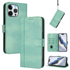 For Various Phone Leather Card Wallet Case Bag Flip Stand Cover Simple Fashion