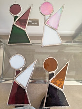 STAINED GLASS ANGELS - XMAS DECORATIONS HANDMADE- 4 AVAILABLE