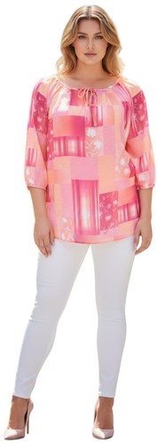 Pink georgette kaftan tunic - pink,