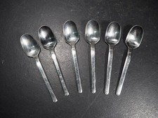 Vintage Monogram 18/8 Stainless Steel - Set of 6 Teaspoons