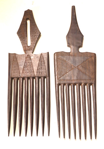 Two vintage hand carved - two,