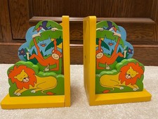 Children's wooden book ends