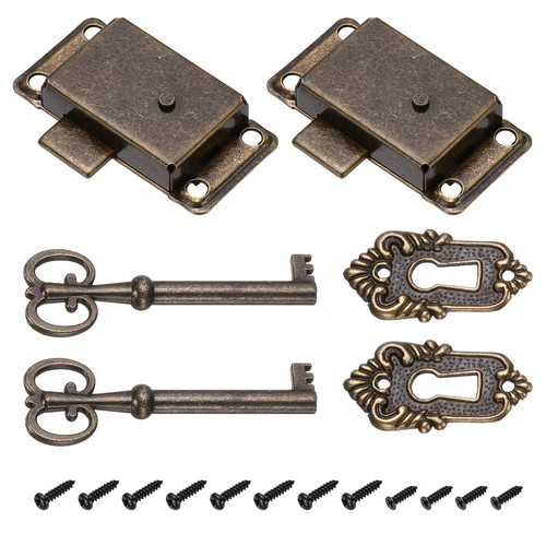 Vintage cabinet lock - vintage, (bronze