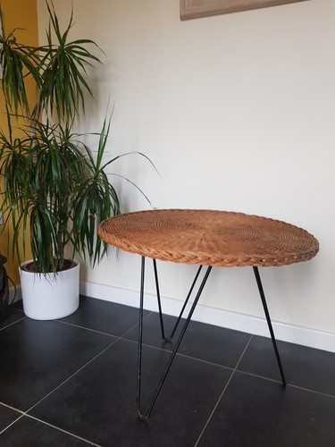 Mid century cane table - , on