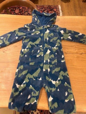 Boys Camouflage Fleece onesy All In one pyjamas  Age 9