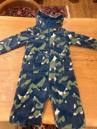 Boys camouflage fleece onesy - fleece,