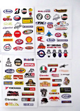 4 sheets  STICKERS -  Car  Bike racing logos.  rc cars, models, sticker bomb
