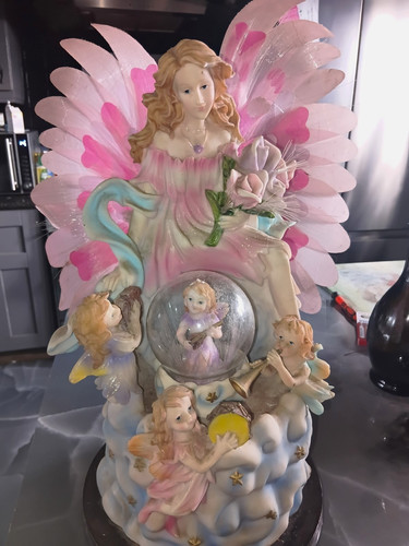 Musical fairy angel - fairy, globe