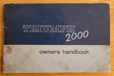 TRIUMPH 2000 OWNERS HANDBOOK