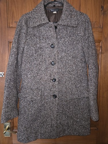 Vintage brown tweed style wool - brown, tweed-style