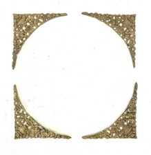 Set of 4 Four Longcase / Grandfather Clock Spandrels : New Old Stock