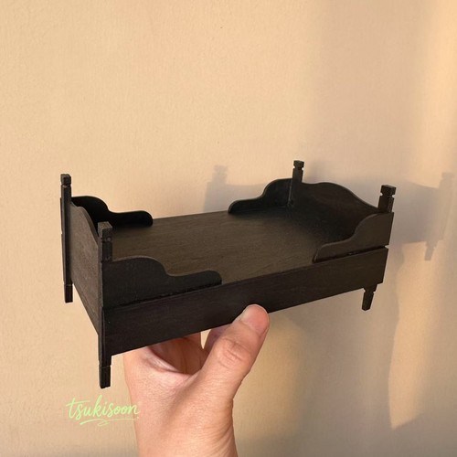 Bed dollhouse miniature - bed,