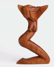 French vintage wooden figurine
