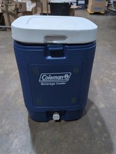 Coleman Beverage Cooler Holds 10 US Gallons/33 Litres. Blue With White Top