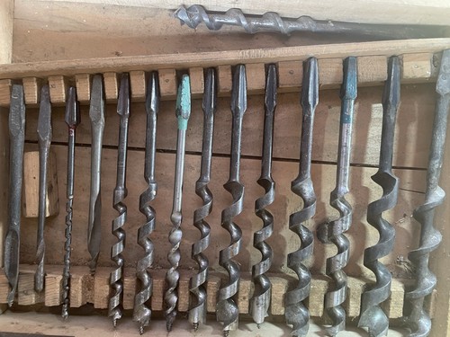 Antique auger bit sett french - auger,