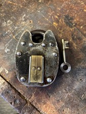 vintage defiant padlock with key