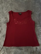 Ladies Red Top, sequin detail