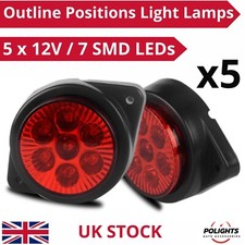 5 pcs Red LED Outline Position