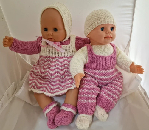 Hand knitted dolls clothes - , 2