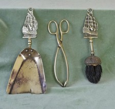 Brass Companion Fireside Set Vintage Brass Fireplace Tools with Stand