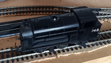 triang black 0-6-0 saddle tank loco running no748 possibly. R151