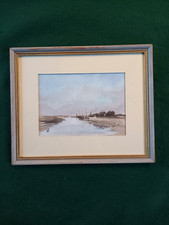 Framed watercolour 'Norfolk