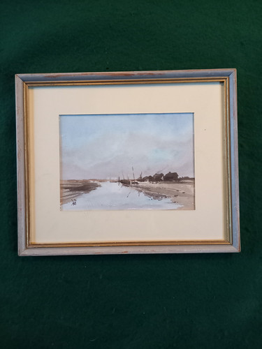 Framed watercolour norfolk - watercolour, 'norfolk
